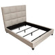 Bevy King Size Bed | Grid Tufted | Sand Brown Polyester Upholstery BM338862