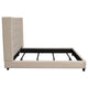 Seny Queen Size Bed | Button Tufted Wingback | Sand Brown Upholstery BM338866
