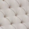 Zoa King Size Bed in Desert Sand Linen Upholstery Wingback Headboard