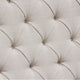 Zoa King Size Bed in Desert Sand Linen Upholstery Wingback Headboard