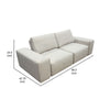 Joa Modular Loveseat w Adjustable Back Light Greige Polyester 87’’ BM338874