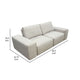 Joa Modular Loveseat w Adjustable Back Light Greige Polyester 87’’ BM338874