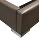 Hela Queen Size Bed Channel Tufted Taupe Gray Faux Leather Upholstery BM338880