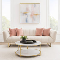 Cream, Pink, Gold