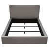 Zea Queen Size Bed Gray Polyester Upholstered Low Profile Frame