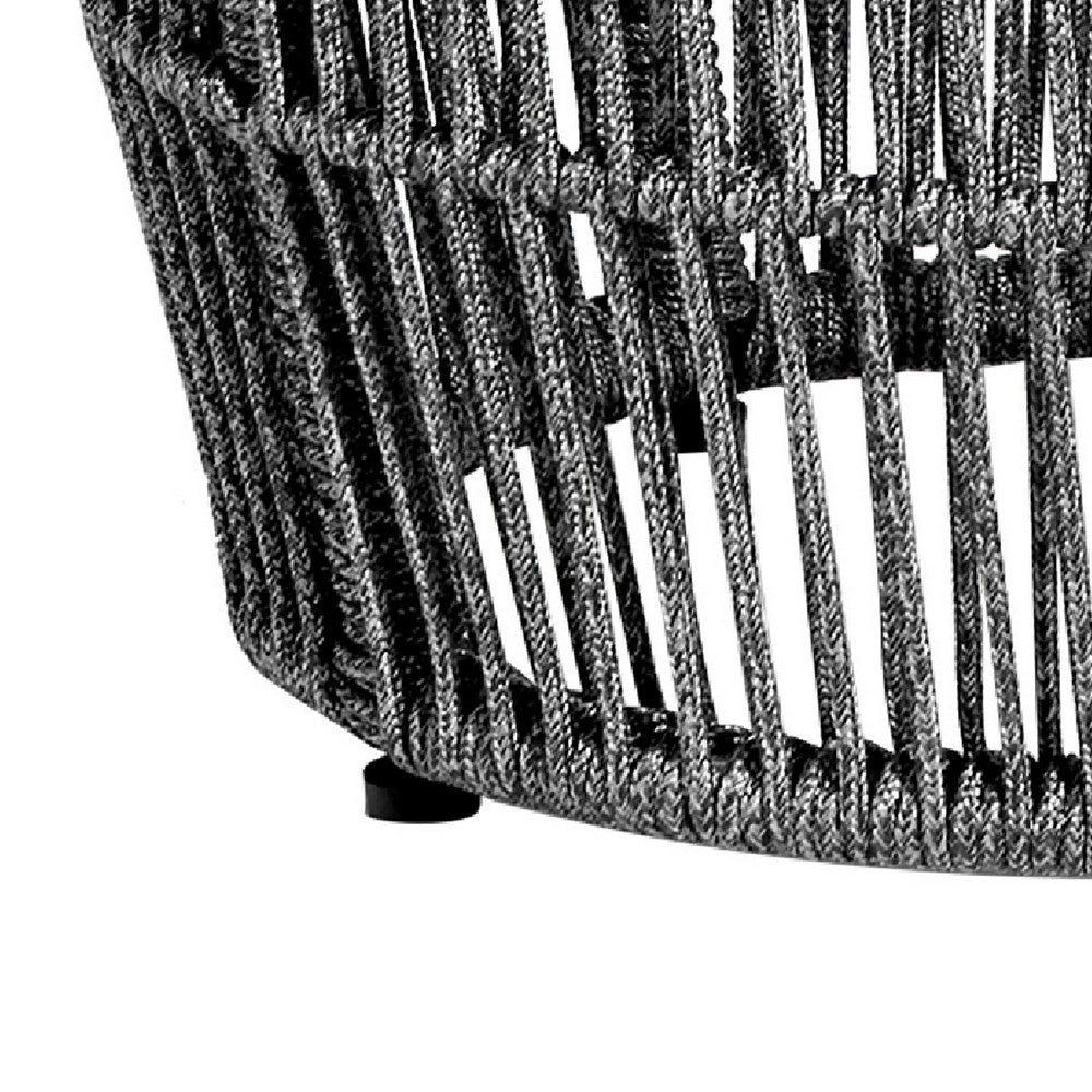 Himo Outdoor Side End Table | Gray Rope Body | 19’’ Round Superstone Top BM338897