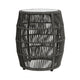 Himo Outdoor End Table | Charcoal Gray Rope Body | 19’’ Round Superstone Top BM338898