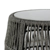 Himo Outdoor End Table | Charcoal Gray Rope Body | 19’’ Round Superstone Top BM338898