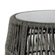 Himo Outdoor End Table | Charcoal Gray Rope Body | 19’’ Round Superstone Top BM338898