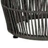 Himo Outdoor End Table | Charcoal Gray Rope Body | 19’’ Round Superstone Top BM338898