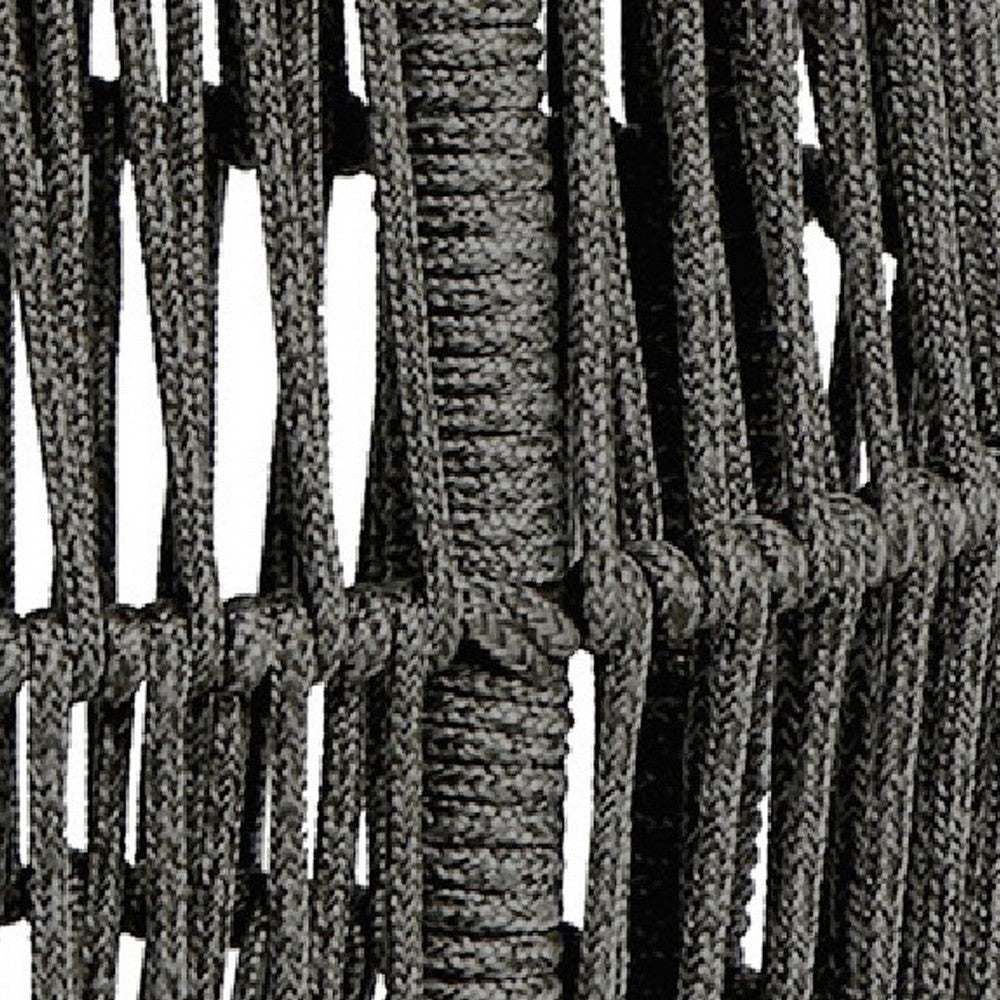 Himo Outdoor End Table | Charcoal Gray Rope Body | 19’’ Round Superstone Top BM338898