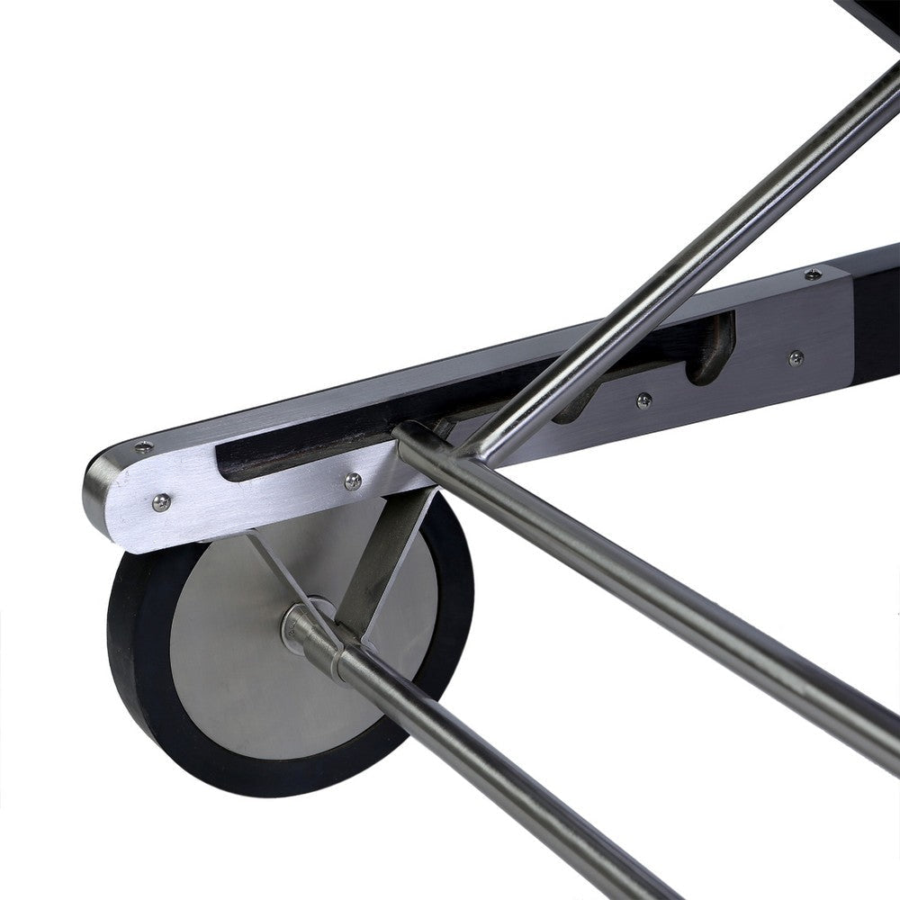 Gyoi Patio Chaise Lounger | 5 Level Adjustment | 72’’ Gray Woven Rope BM338900