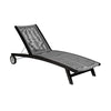 Gyoi Patio Chaise Lounger | 5 Level Adjustment | 72" Gray Woven Rope