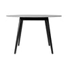 Duna Dining Table | 47’’ Round Gray Stone Top | Black Wood Legs BM338905