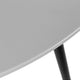 Duna Dining Table | 47’’ Round Gray Stone Top | Black Wood Legs BM338905
