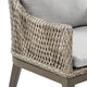 Sork 7pc Outdoor Dining Set | Gray Aluminum Table | 6 Brown Woven Rattan Chairs BM338913