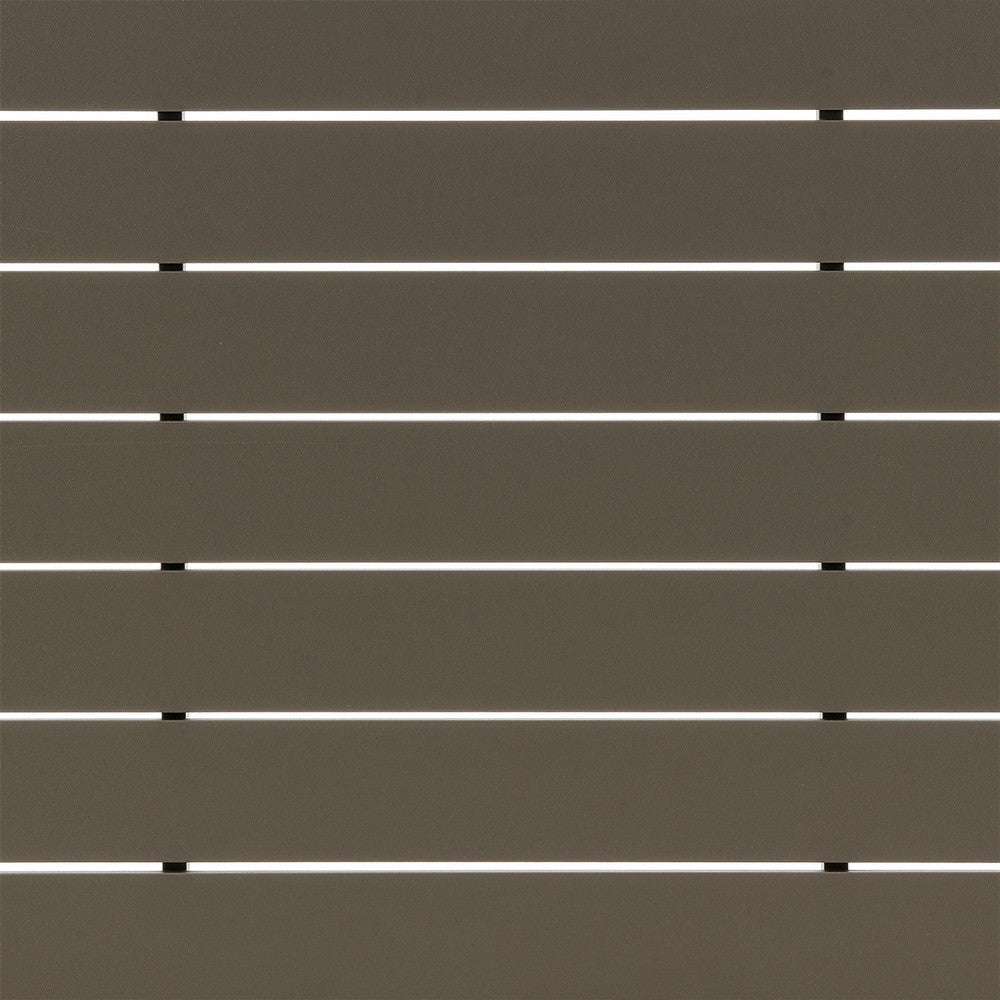 Sork 7pc Outdoor Dining Set | Gray Aluminum Table | 6 Brown Woven Rattan Chairs BM338913