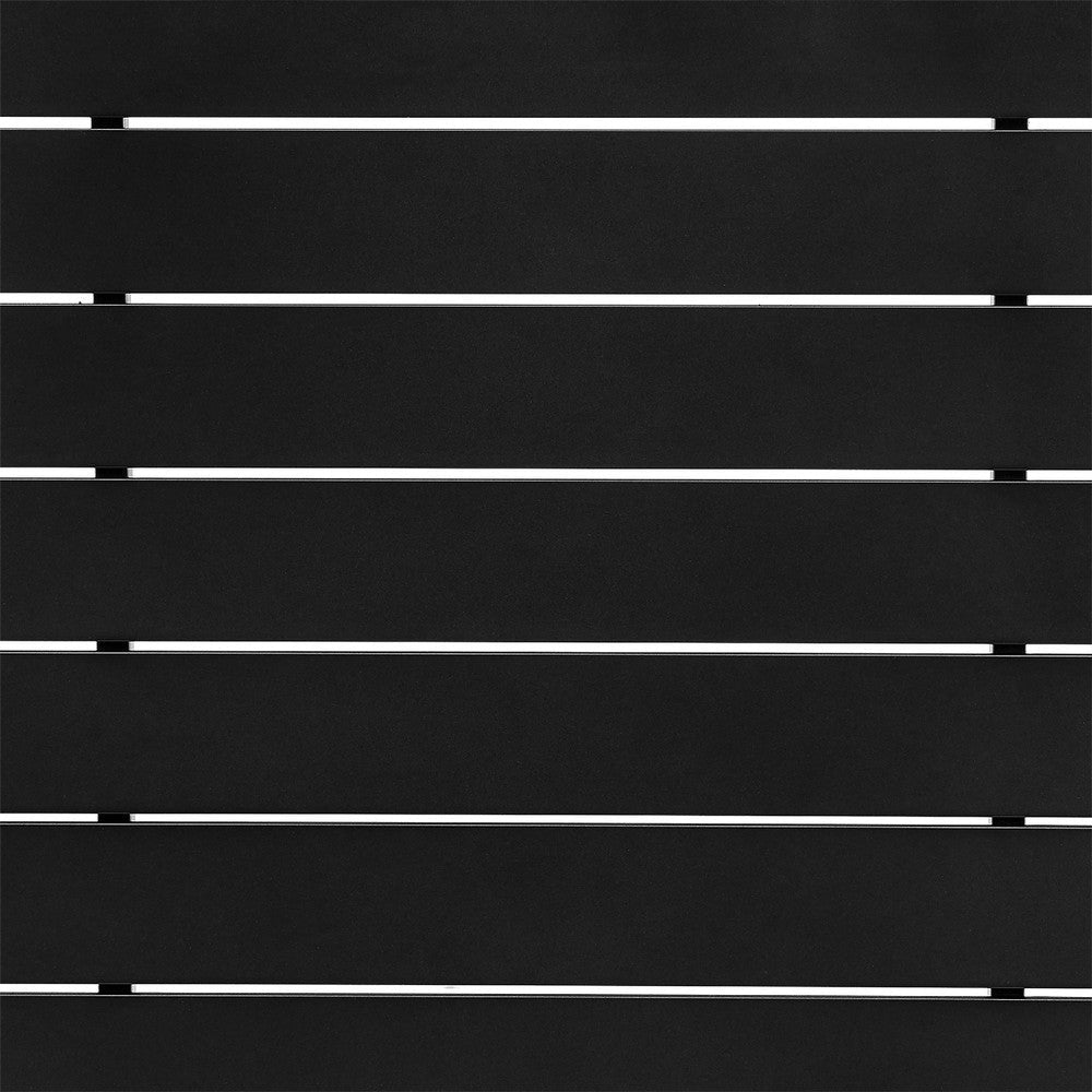 Folo 5pc Outdoor Bar Table Set | Gray Aluminum | 4 Woven Rope Chairs BM338914