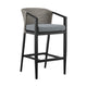 Joem 5pc Patio Bar Table Set w 4 Gray Barstool Chairs BM338923