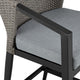 Joem 5pc Patio Bar Table Set w 4 Gray Barstool Chairs BM338923