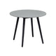 Kolu 3pc Patio Dining Table Set | 2 Black Rope Chairs | 36’’ Round Sintered Stone Top
