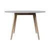 Kilo Dining Table | Brown Wood Legs | 47’’ Round Gray Superstone Top