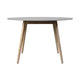 Kilo Dining Table | Brown Wood Legs | 47’’ Round Gray Superstone Top