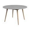 Kilo Dining Table | Brown Wood Legs | 47’’ Round Gray Superstone Top