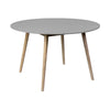Kilo Dining Table | Brown Wood Legs | 47" Round Gray Superstone Top