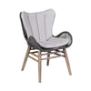 Mina Patio Dining Chair | 36’’ | Gray Woven Rope | Fabric Seating BM338974