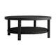 Grop 3pc Outdoor Set | 2 Chairs Black Metal Coffee Table | Gray Polyester BM338975