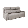 Clyd Reclining Sofa w Dual Power Headrest | 83’’ | Light Gray Leather BM338983
