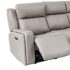Clyd Reclining Sofa w Dual Power Headrest | 83’’ | Light Gray Leather BM338983