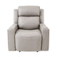 Clyd 2pc Recliner and Sofa Set w Power Headrest | Light Gray Leather BM338984