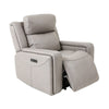 Clyd 2pc Recliner and Sofa Set w Power Headrest | Light Gray Leather BM338984