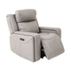 Clyd 2pc Recliner and Sofa Set w Power Headrest | Light Gray Leather BM338984