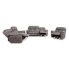 Esy 3pc Power Reclining Living Room Sofa Loveseat & Chair Set | Dark Gray Polyester BM338986