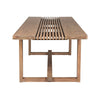 Hida Outdoor Dining Table | Brown Eucalyptus Wood | Rectangular 82’’