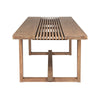 Hida Outdoor Dining Table | Brown Eucalyptus Wood | Rectangular 82’’