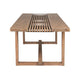 Hida Outdoor Dining Table | Brown Eucalyptus Wood | Rectangular 82’’
