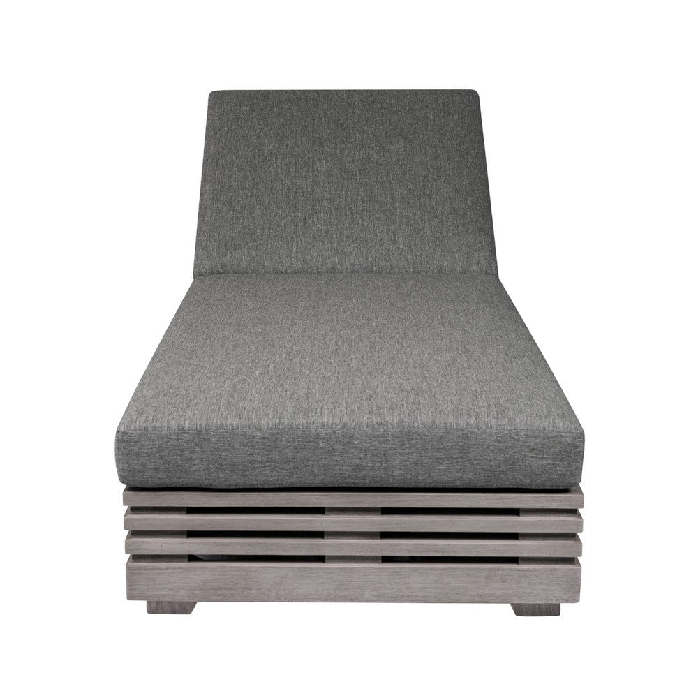 Hida Chaise Lounge Chair | Gray Eucalyptus | Olefin Cushions | 82’’ BM339003