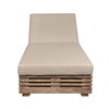 Hida Chaise Lounge Chair | Brown Eucalyptus Wood | Taupe Olefin | 82’’ BM339004