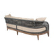 Kimi Outdoor Patio Sofa | Brown Wood | Gray Rope | Taupe Olefin | 82’’ BM339005