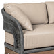 Kimi Outdoor Patio Sofa | Brown Wood | Gray Rope | Taupe Olefin | 82’’ BM339005