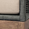 Kimi Outdoor Patio Sofa | Brown Wood | Gray Rope | Taupe Olefin | 82’’ BM339005