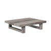 Hida 4pc Patio Set | Coffee Table | Sofa & Chairs | Gray Wood & Taupe Olefin BM339008