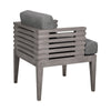 Hida 5pc Outdoor Dining Table Set | 4 Chairs | Gray Wood | Olefin Cushions BM339010