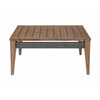 Kimi Outdoor 4pc Set | Sofa Chairs & Coffee Table | Brown Wood | Taupe Olefin