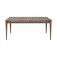 Kimi 5pc Patio Dining Table & 4 Chairs Set | Brown Wood | Gray Rope | Taupe Olefin BM339012