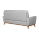Reysa Sofa | Soft Dove Gray Leather Cushions | Brown Wood | 83’’ BM339013